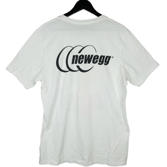 Newegg Men's Rainbow Tiger Graphic T-Shirt Sz XL IT Tech PC Master Race White - Picture 4 of 8